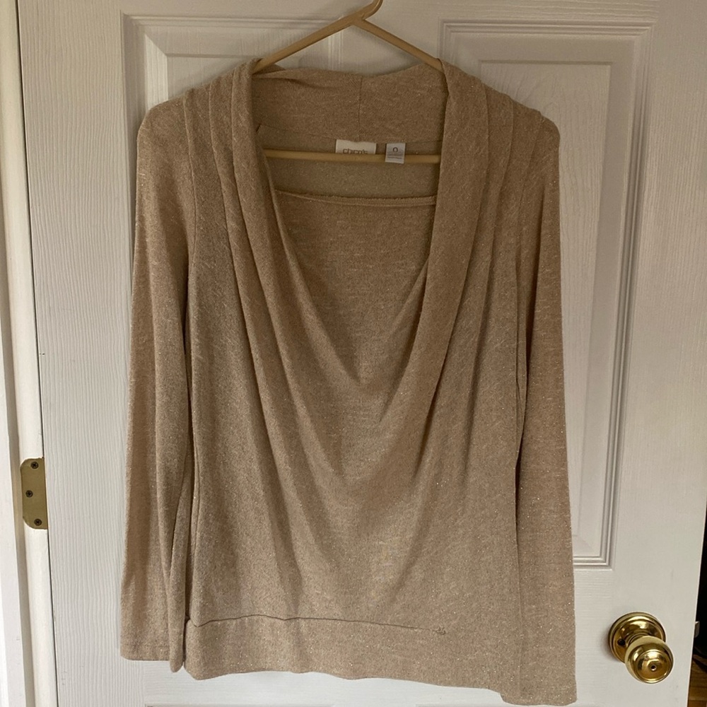 Chicos’s shimmery gold top size 0